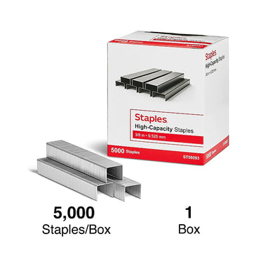 Staples High-Capacity Staples, 3/8